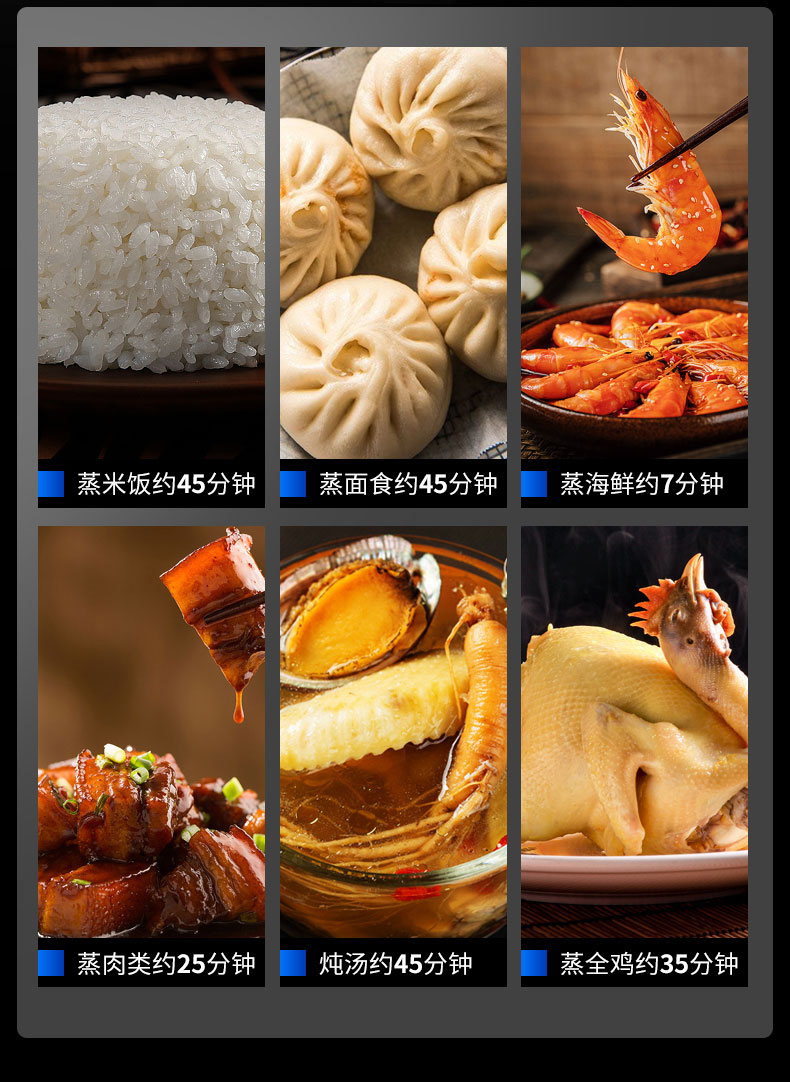 DB多宝视讯蒸饭柜不同食物蒸煮时间 DB多宝视讯蒸饭柜不同食物蒸煮时间